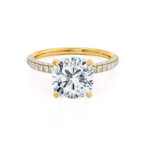 1.30 CT Cushion Shaped Moissanite Hidden Halo Style Engagement Ring 1