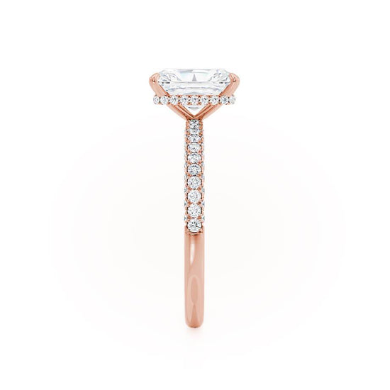 1.80 CT Radiant Shaped Moissanite Hidden Halo Style Engagement Ring 4