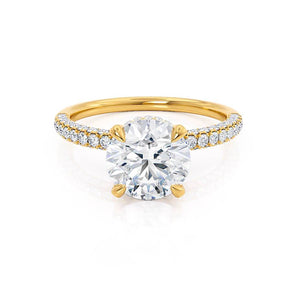 1.50 CT Round Shaped Moissanite Hidden Halo Style Engagement Ring 3