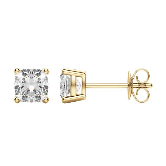 0.50 CT-2.0 CT Cushion Solitaire CVD F/VS Diamond Earrings 6