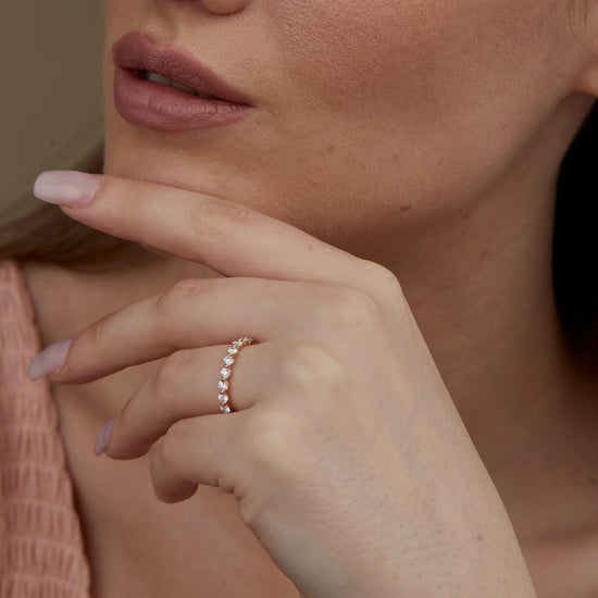 1.1 CT Round Full Eternity CVD EF/VVS Diamond Wedding Band 3