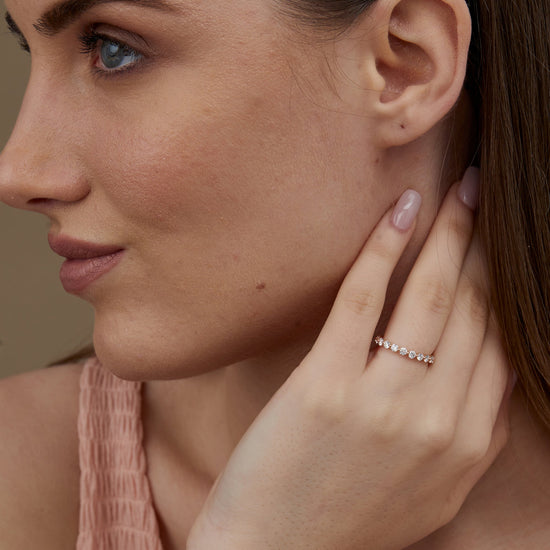 1.1 CT Round Full Eternity CVD EF/VVS Diamond Wedding Band 2