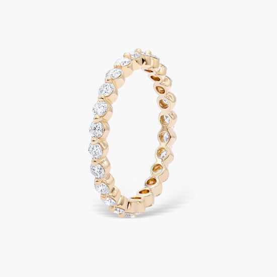 0.74 CT Round Full Eternity CVD EF/VVS Diamond Wedding Band 8