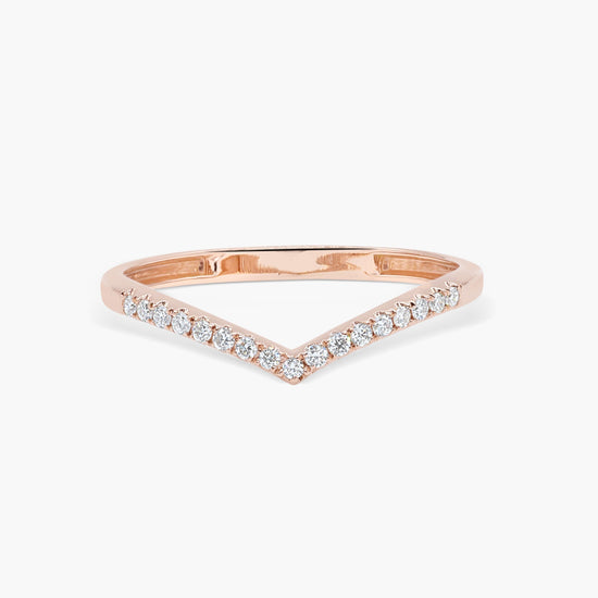 0.14ct Round Swirl CVD EF/VVS Diamond Wedding Band 4