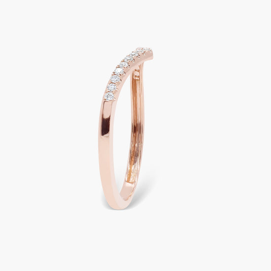 0.14ct Round Swirl CVD EF/VVS Diamond Wedding Band 5