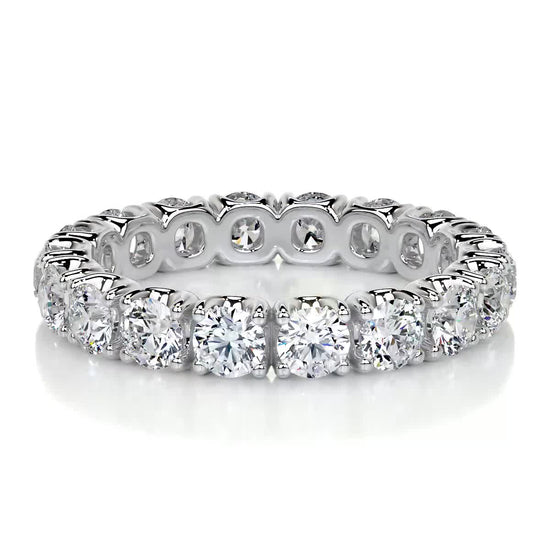 2.4 CT Round Full Etrnity CVD EF/VVS Diamond Wedding Band 1