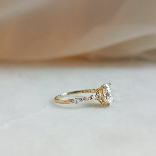 1.70 CT Oval Shaped Moissanite Solitaire Engagement Ring 13