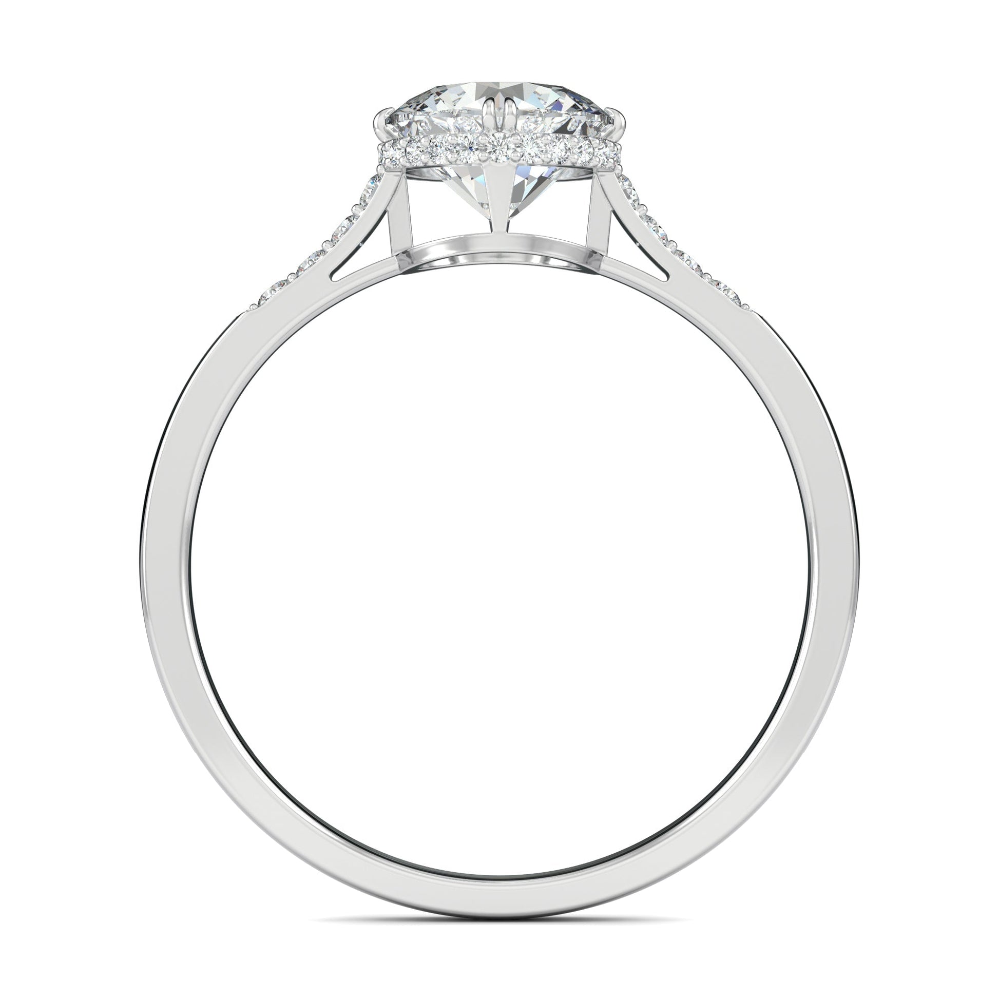 0.7 CT Round Solitaire CVD F/VS1 Diamond Engagement Ring 5