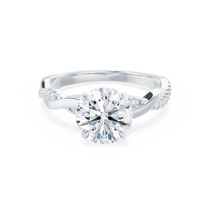 0.80 CT Round Shaped Moissanite Solitaire Twisted Style Engagement Ring 2