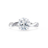 0.80 CT Round Shaped Moissanite Solitaire Twisted Style Engagement Ring 3
