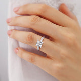 1.92 CT Princess Shaped Moissanite Solitaire Twisted Style Engagement Ring 4