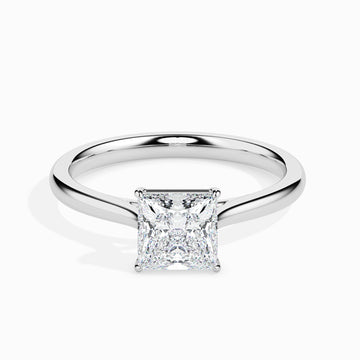 1 CT Princess Solitaire CVD F/VS Diamond Engagement Ring 1