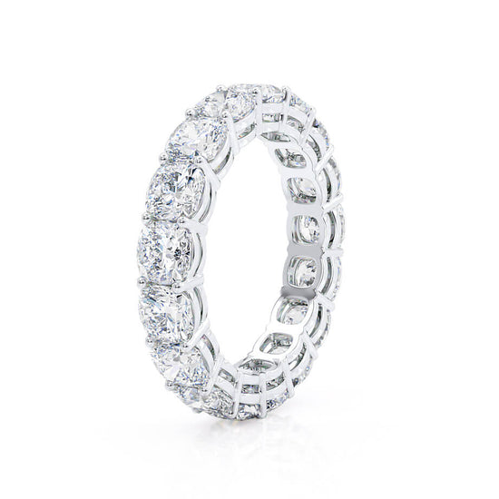 5.61 CT Cushion Shaped Moissanite Full Eternity Style Wedding Band 2