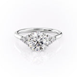 1.90 CT Round Cut Cluster Moissanite Engagement Ring 2