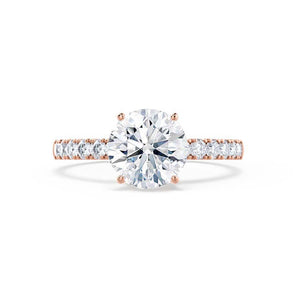 1.20 CT Round Shaped Moissanite Solitaire With Pave Setting Engagement Ring 3