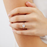 1.20 CT Round Shaped Moissanite Solitaire Engagement Ring 3