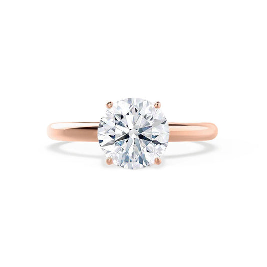 1.20 CT Round Shaped Moissanite Solitaire Style Engagement Ring 3