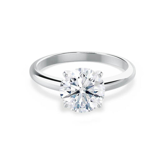 1.20 CT Round Shaped Moissanite Solitaire Style Engagement Ring 1