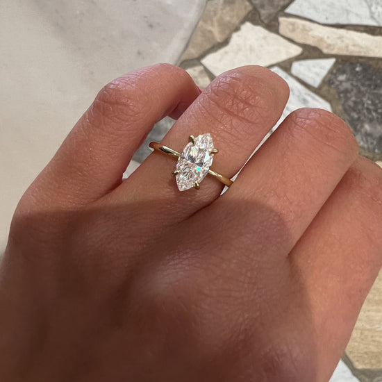 1.50 CT Marquise Solitaire CVD F/VS1 Diamond Engagement Ring 26