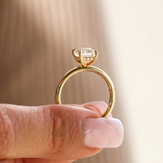 1.86 CT Emerald Hidden Halo CVD E/VS2 Diamond Engagement Ring 15