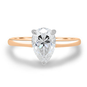 1.80 CT Pear Solitaire CVD E/VS1 Diamond Engagement Ring 1