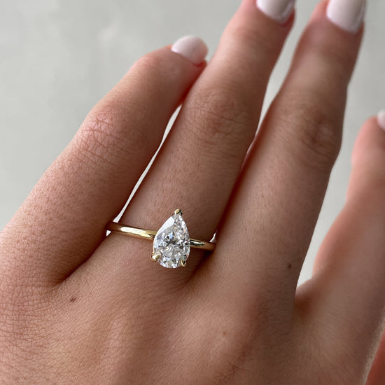 1.80 CT Pear Solitaire CVD E/VS1 Diamond Engagement Ring 2