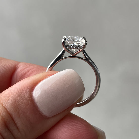 1.50 CT Princess Hidden Halo CVD D/VS2 Diamond Engagement Ring 19