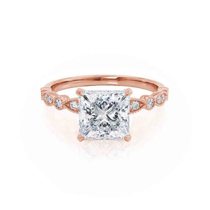 1.20 CT Princess Shaped Moissanite Solitaire Engagement Ring 1