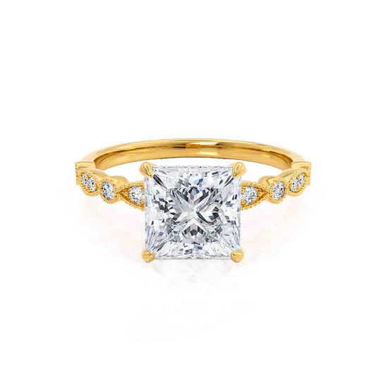 1.50 CT Princess Shaped Moissanite Solitaire Style Engagement Ring 1