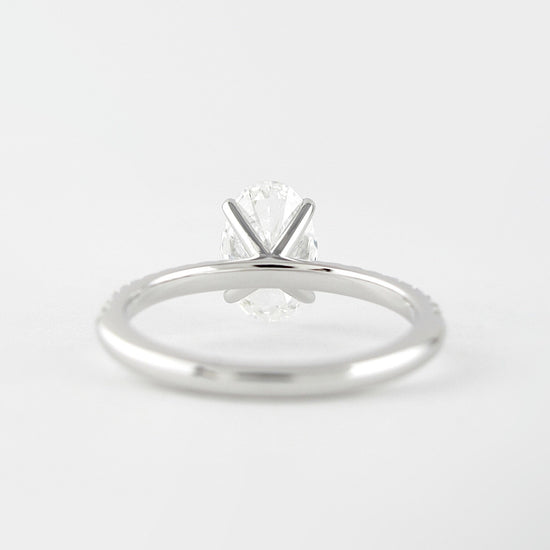 1.91 CT Oval Cut Pave Setting Moissanite Engagement Ring 2