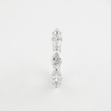 2.1 CT Marquise Bubble Prong Setting Moissanite Wedding Band 3