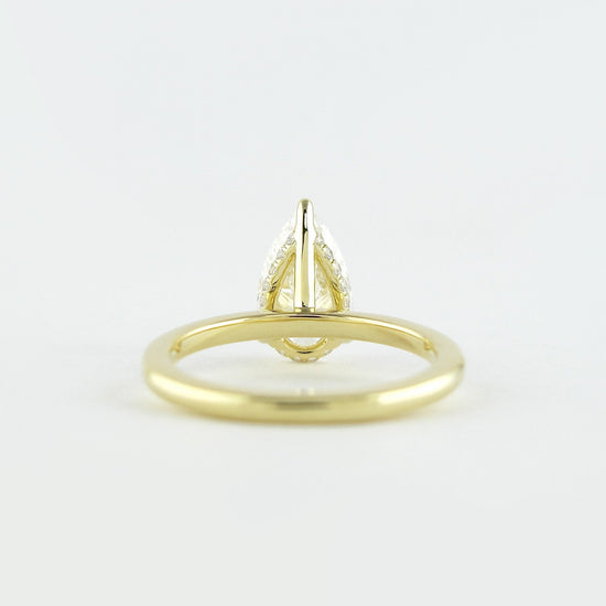 1.5 CT Pear Cut Solitaire Style Moissanite Engagement Ring 4