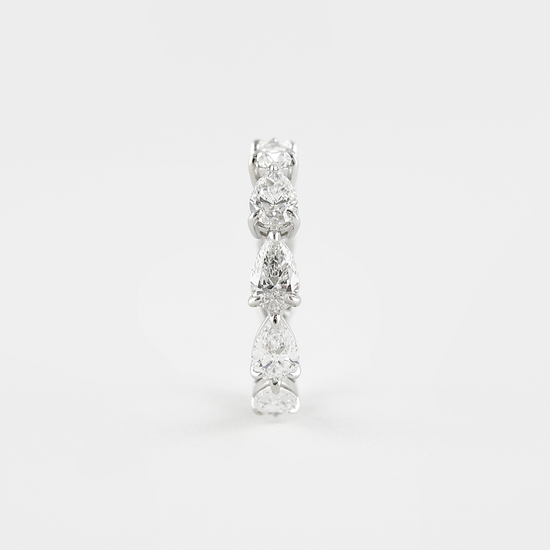 4.68 CT Pear Cut Full Eternity Moissanite Wedding Band 5