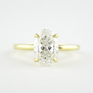 1.33 CT Oval Solitaire Style Moissanite Engagement Ring 1