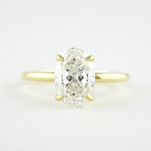 1.33 CT Oval Solitaire Style Moissanite Engagement Ring 1