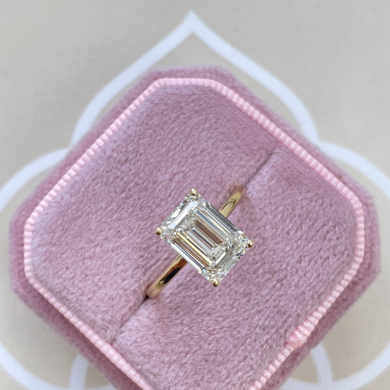3.01 CT Emerald Solitaire CVD E/VS Diamond Engagement Ring 6