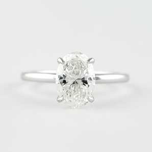 1.33 CT Oval Solitaire Style Moissanite Engagement Ring 1