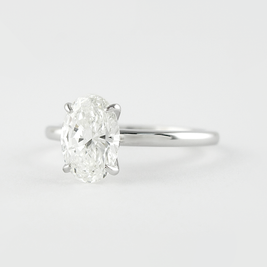 1.33 CT Oval Solitaire Style Moissanite Engagement Ring 4