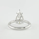 2.10 CT Pear Cut Hidden Halo & Pave Moissanite Engagement Ring 9