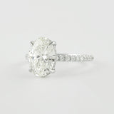 1.33 CT Oval Pave Setting Moissanite Engagement Ring 5