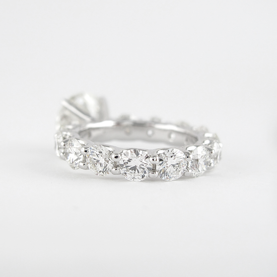 1.4 CT Round Cut Pave Setting Moissanite Engagement Ring 5