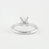 1.33 CT Oval Cut Pave Setting Moissanite Engagement Ring 2