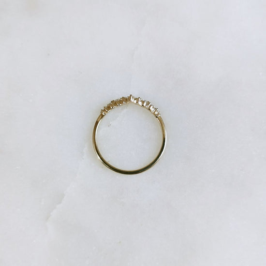 0.16 CT Round Curved CVD EF/VS Diamond Wedding Band 4