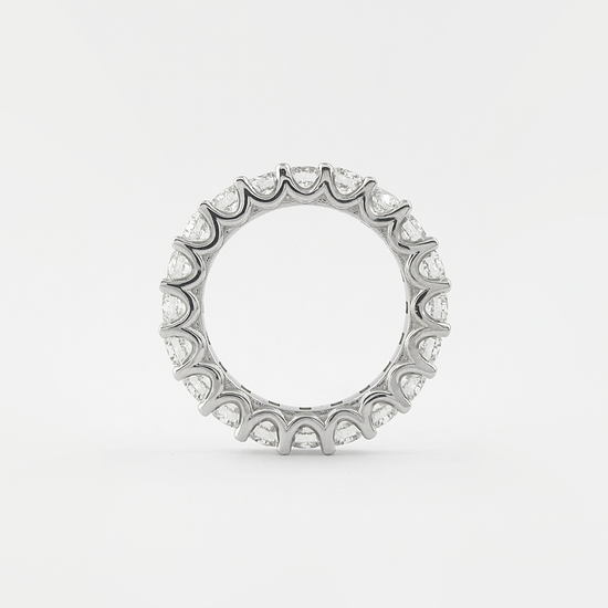 2.2 CT Round Cut Shared Prongs Setting Moissanite Wedding Band 2