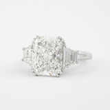 2.50 CT Radiant Three Stone Moissanite Engagement Ring 4