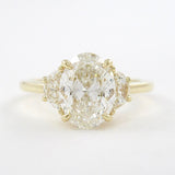 3.0 CT Oval Three Stone Moissanite Engagement Ring 1