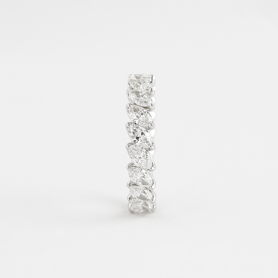 1.32 CT Marquise Cut Full Eternity Moissanite Wedding Band 2