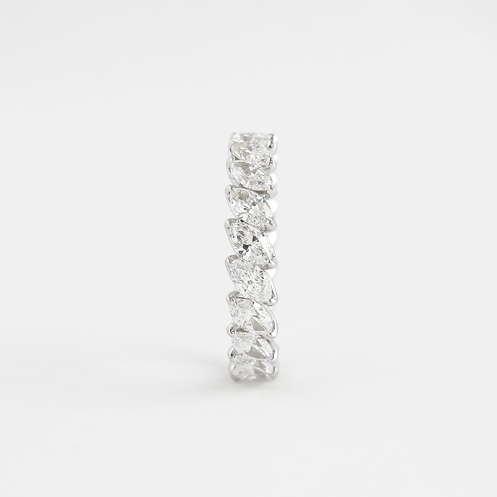 1.32 CT Marquise Cut Full Eternity Moissanite Wedding Band 2