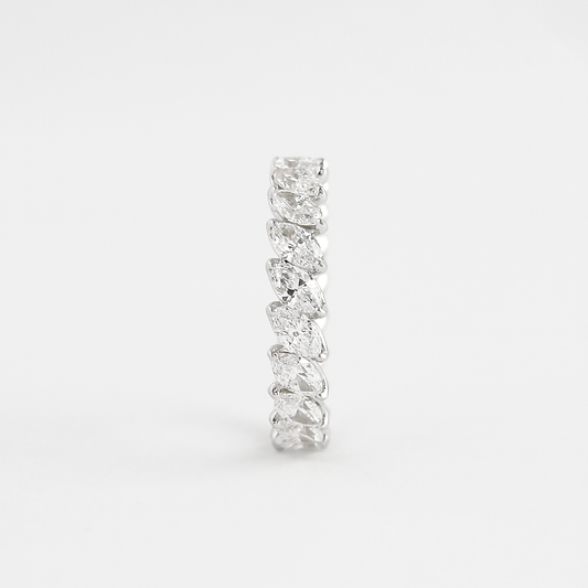1.32 CT Marquise Cut Full Eternity Moissanite Wedding Band 2