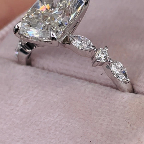 4 CT Radiant Solitaire CVD G/VS Diamond Engagement Ring 10